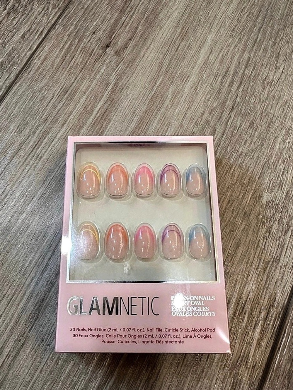 Glamnetic! Press-On Nails Pink & White